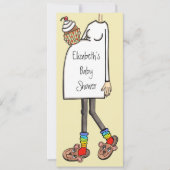 Personalisierte Babydusche Leuchttonne Einladung (Vorderseite)