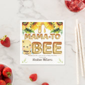 Personalisierte Babydusche Mama zu Honey Bee Bee Serviette (Beispiel)