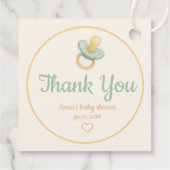 Personalisierte Babydusche mit Aquarellfarben - Be Geschenkanhänger (Rückseite)