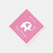 Personalisierte Babydusche mit Elefant Serviette (Ecke)