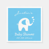 Personalisierte Babydusche mit Elefant Serviette (Vorderseite)
