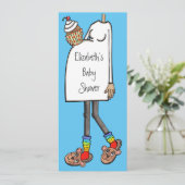 Personalisierte Babydusche Mittlere Hautfone Einladung (Stehend Vorderseite)