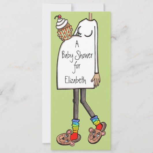 Personalisierte Babydusche Mittlere Hautfone Einladung (Vorderseite)