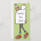 Personalisierte Babydusche Mittlere Hautfone Einladung (Vorderseite)