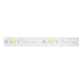 Personalisierte Babydusche Satinband (Vorderseite)