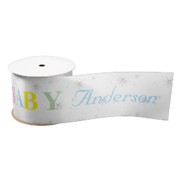 Personalisierte Babydusche Satinband