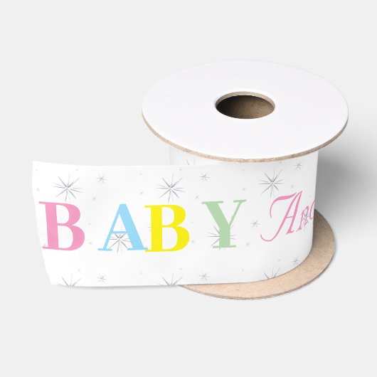 Personalisierte Babydusche Satinband (Spule)