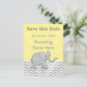 Personalisierte Babydusche Save the Date Ankündigungspostkarte (Stehend Vorderseite)