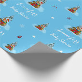 Personalisierte Babydusche Teddy Bear Boy Geschenkpapier (Ecke)