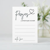 Personalisierte Babyduschkarte mit Herz Begleitkarte (Stehend Vorderseite)