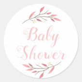 Personalisierte Babyduschkleber Runder Aufkleber (Vorderseite)