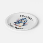 Personalisierte Babyduschpapier-Teller Pappteller (Schrägansicht)