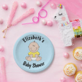 Personalisierte Babyduschpapier-Teller Pappteller (Party)