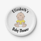 Personalisierte Babyduschpapier-Teller Pappteller (Vorderseite)