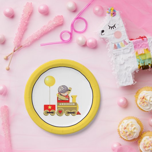 Personalisierte Babyduschplatte Pappteller (Party)