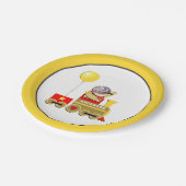 Personalisierte Babyduschplatte Pappteller (Schrägansicht)