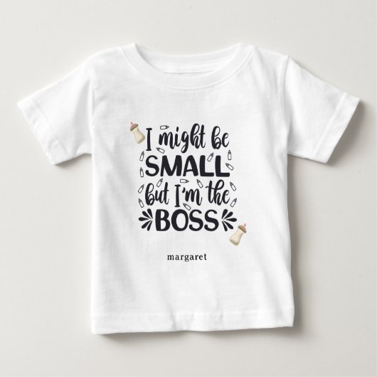 Personalisierte Babyflaschen, die ich vielleicht k Baby T-shirt (Vorderseite)