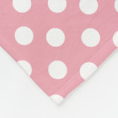 Personalisierte Babygiraffe Pink Polka Punkte Fleecedecke (Ecke)