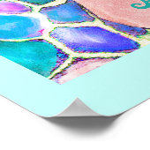 personalisierte Babygiraffe Poster (Ecke)