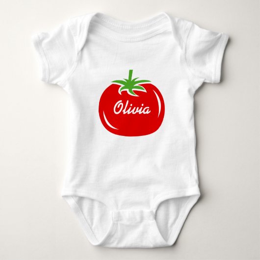 Personalisierte Babykleidung mit niedlicher roter  Baby Strampler (Vorderseite)