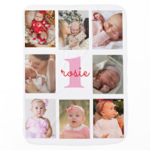 Personalisierte Babynamen-Foto-Collage als Geschen