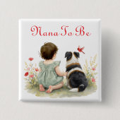 Personalisierte Babyparty | Bald Nana Button (Vorderseite)