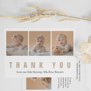 Personalisierte Babyparty-Dankeskkarte mit Foto