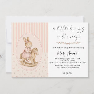 Personalisierte Babyparty-Einladung, Vintage-Häsch Einladung