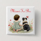 Personalisierte Babyparty | Mimi To Be Button (Vorderseite)