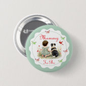 Personalisierte Babyparty | Mutter To Be Button (Vorne & Hinten)