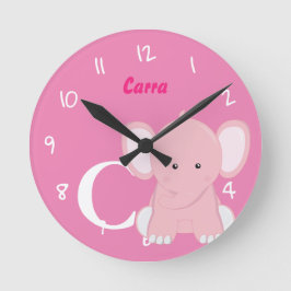 Personalisierte Babypastete rosa Uhr