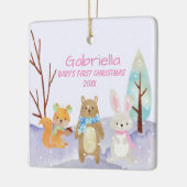 Personalisierte Babys erste Keramikornament (Links)