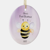 Personalisierte Baby's First Christmas Bumble Keramik Ornament (Rechts)