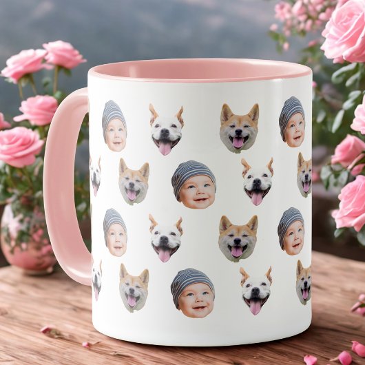 Personalisierte Babys Gesicht Kaffee-Tasse, 3 Foto Tasse
