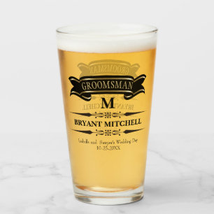 Personalisierte Bachelor-Partei Glas