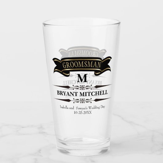 Personalisierte Bachelor-Partei Glas (Vorderseite)