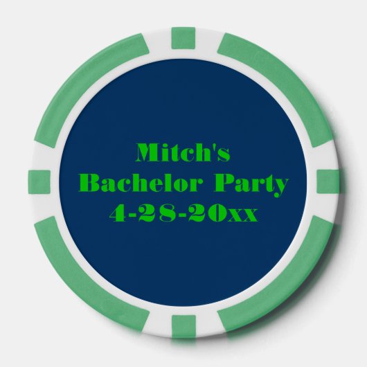 Personalisierte Bachelor-Partei Pokerchips (Vorderseite)