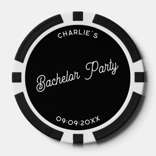 Personalisierte Bachelor-Partei Pokerchips (Vorderseite)