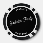 Personalisierte Bachelor-Partei Pokerchips (Rückseite)
