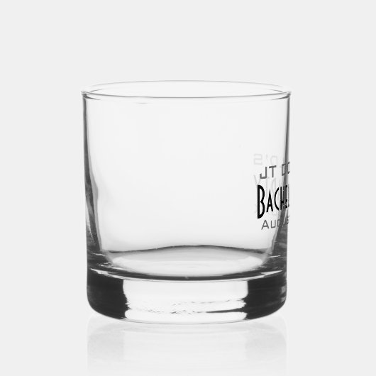 Personalisierte Bachelor-Partei Whiskyglas (Rechts)