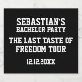 Personalisierte Bachelor-Party Der letzte Vorgesch Bierflaschenetikett (Einzelnes Label)