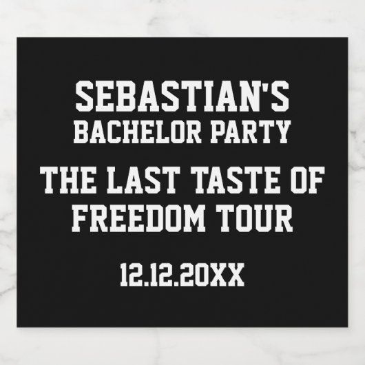 Personalisierte Bachelor-Party Der letzte Vorgesch Bierflaschenetikett (Einzelnes Label)