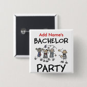 Personalisierte Bachelor-Party-Tasten Button (Vorne & Hinten)