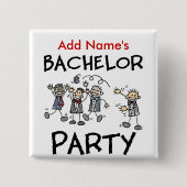 Personalisierte Bachelor-Party-Tasten Button (Vorderseite)