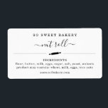 Personalisierte Bäckerei<br><div class="desc">Personalisiert Bakery Food Sticker - Ein wunderbar einfaches und niedliches Siegel für die Verpackung Ihres Produktes.</div>