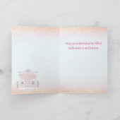 Personalisierte Bäckerei Happy Birthday Pink Glitz Karte (Innenseite)