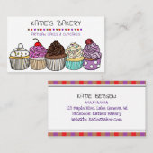 Personalisierte Bäckerei | Niedliche Molkenkuchen Visitenkarte (Vorne/Hinten)