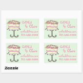 Personalisierte Bäckerei Rechteckiger Aufkleber (Blatt)