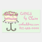 Personalisierte Bäckerei Rechteckiger Aufkleber (Vorderseite)