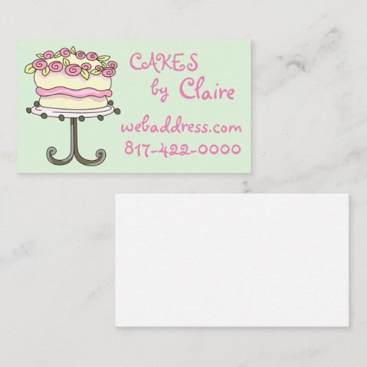 Personalisierte Bäckerei Visitenkarte (Vorne/Hinten)